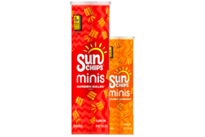 SunChips Minis, Garden Salsa Flavored Canister, Multigrain Chips, 3.75 oz Canister